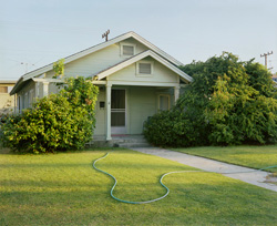 TIM BRADLEY - Green House and Hose, photograph, landscape, California