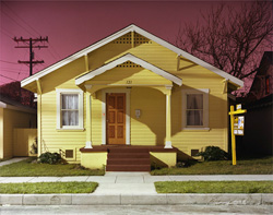 TIM BRADLEY - Illuminated Doorbell, photograph, house, California