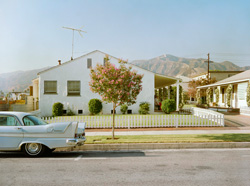 TIM BRADLEY - Tailfin and Hill, photograph, car, house, California