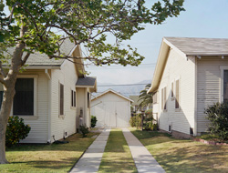 TIM BRADLEY - White Garage and Driveway, photograph, landscape, California