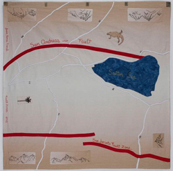 JESSIE HOMER FRENCH - Fault Zones 2010, painting, map, abstract