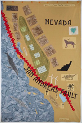 JESSIE HOMER FRENCH	- Nevada, painting, map, abstract